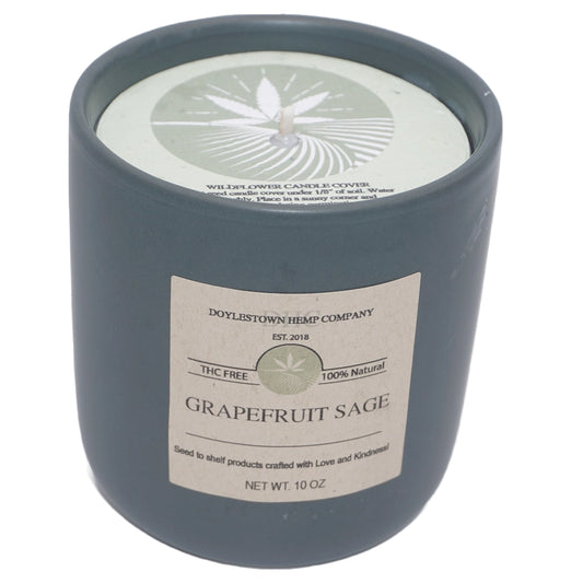 Hemp Wellness Candle - Grapefruit Sage