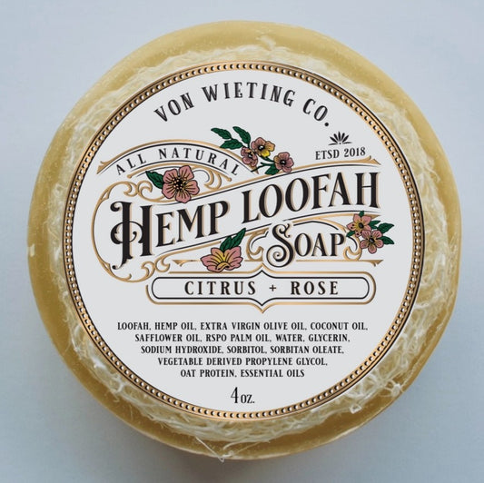 Citrus + Rose Hemp Loofah Soap