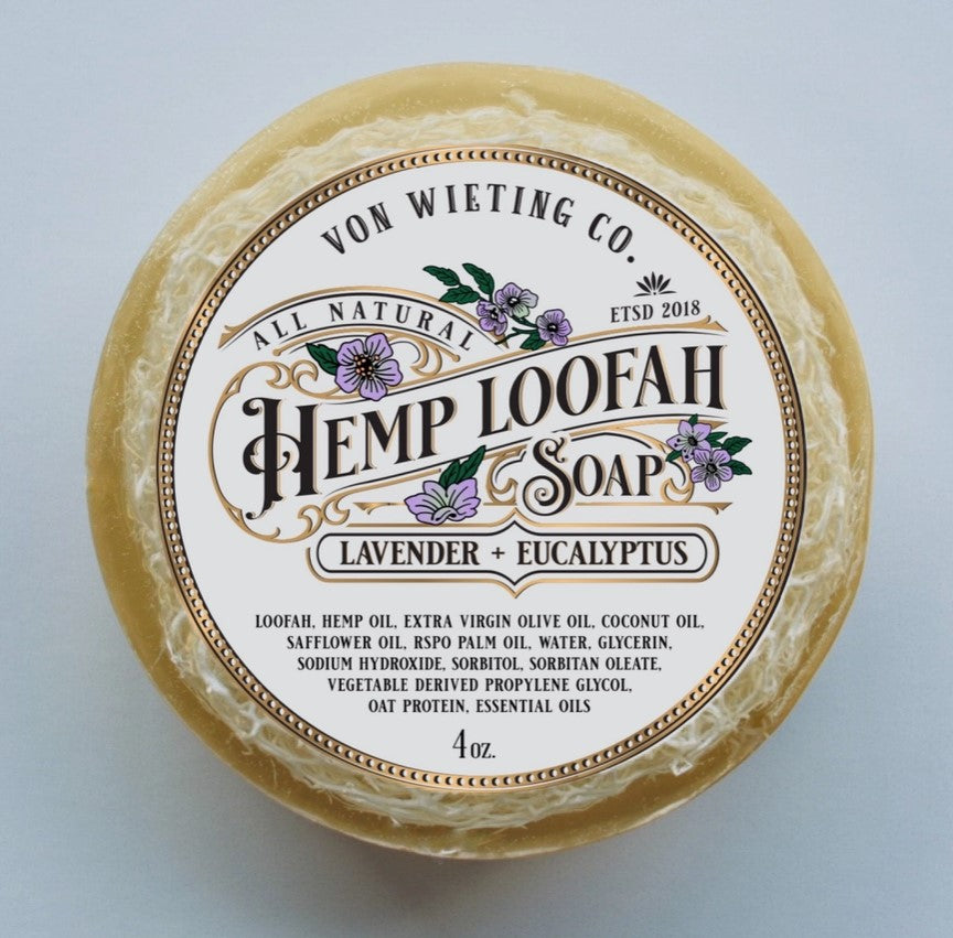 Lavender + Eucalyptus Hemp Loofah Soap